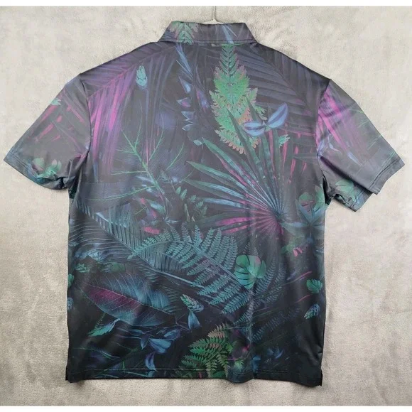 Sunday Swagger Shirt Mens 2XL Black Tropical Golf Polo Smith Bits Print - Picture 3 of 10